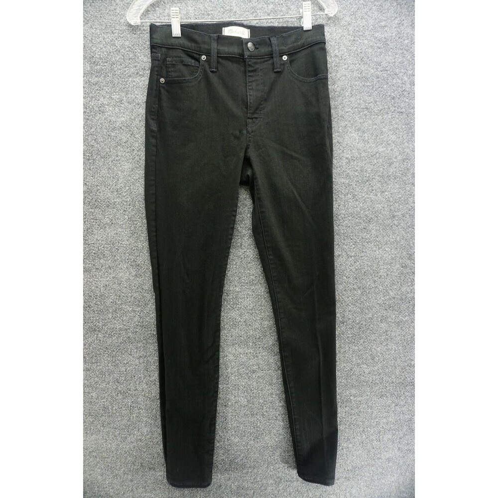 Madewell 9" High-Rise Skinny Jeans Size 27T Black Denim Tall Stretch 27